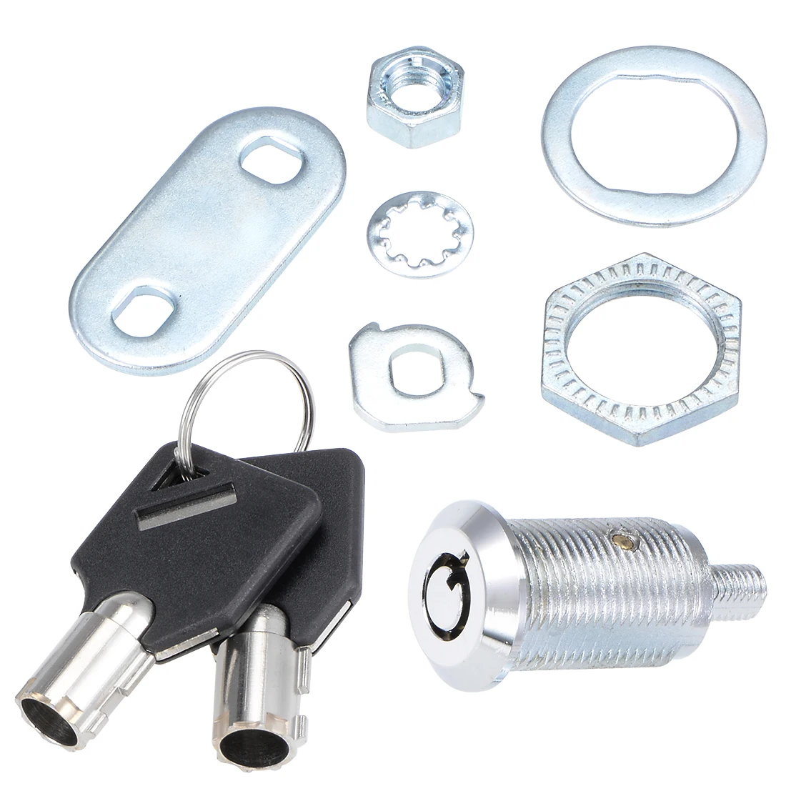 Uxcell трубчатый cam lock 30 мм цилиндр Длина хромированная отделка с одинаковым ключом