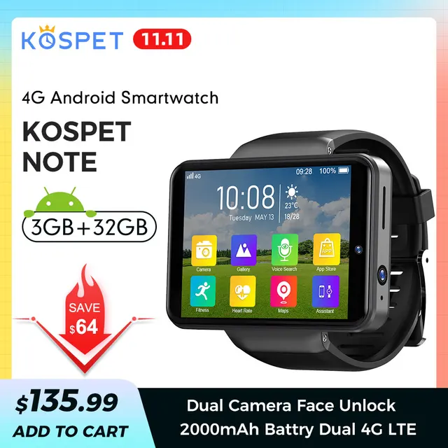 Kospet Note 4G 32GB Smart Watch Smart Watches > Smart Tech Wear 3