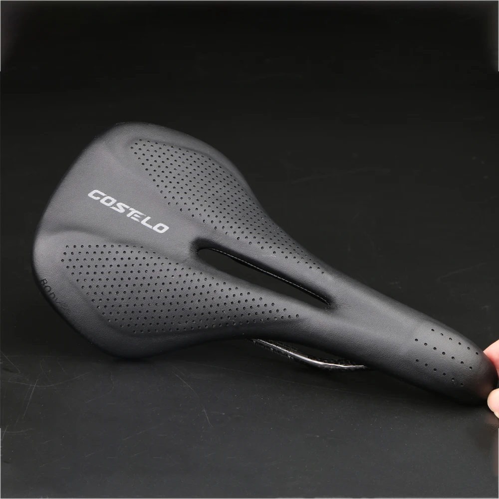 

Costelo Phom Carbon Fiber Saddle Ultralight High performance hollow saddle 143mm MTB Road race Bicycle saddle