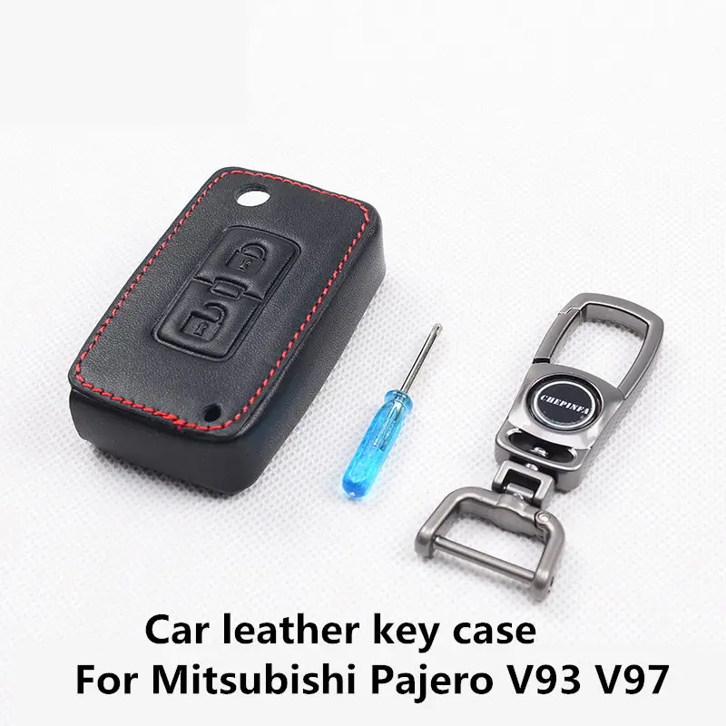 Для Mitsubishi Pajero кожаный чехол для ключей V93V97 специальный складной ключ защита кожаная пряжка простой