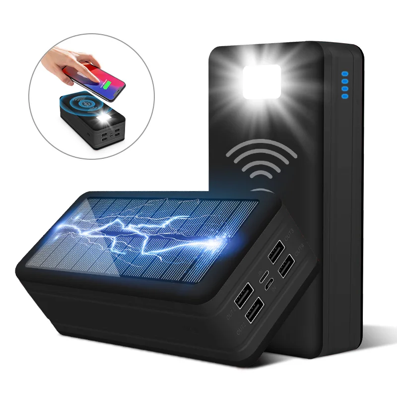 99000mAh Power Bank Protable 4USB QC PD 3.0 PoverBank Fast Charging Wireless PowerBank External Battery Charger For Xiaomi Mi best portable charger Power Bank