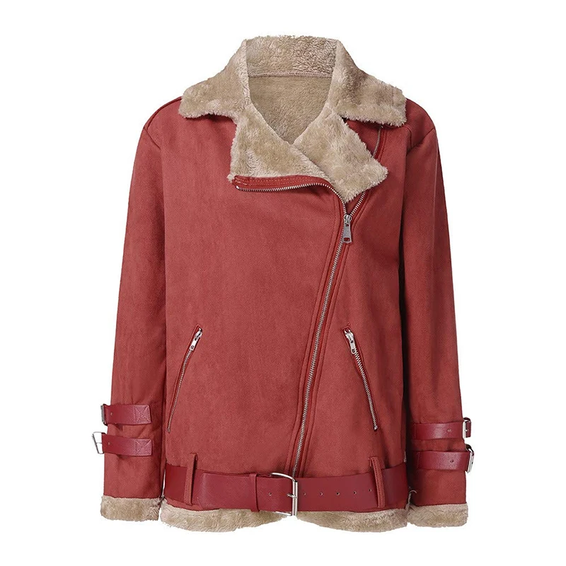 Базовая куртка с локомотивом, женская повседневная меховая осенне-зимняя женская куртка в стиле панк, теплая короткая куртка-бомбер, пальто, верхняя одежда для женщин DR598