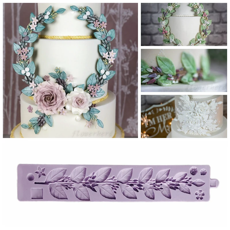 

Ruffled Roses leaf Mould Cake Decorating Tools Fondant Mold Silicone Mold for Sugarpaste Flower Paste Marzipan Modelling Paste