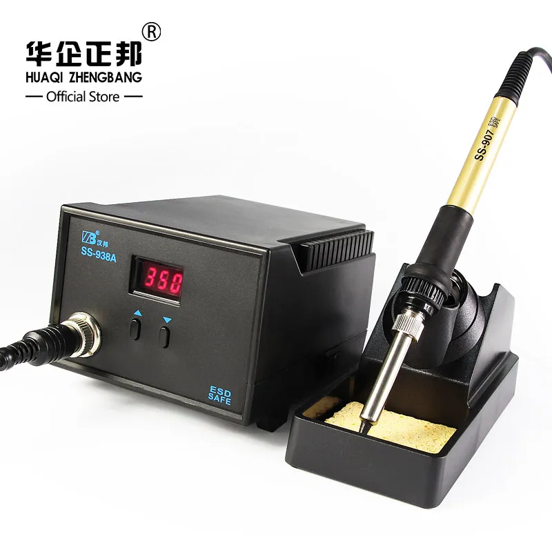 new model led double digital plastic ultrasonic electronic rework soldering station/antistatic soldering iron station Iron
