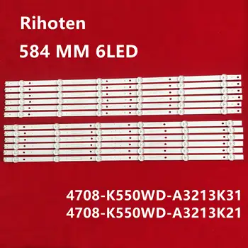 

LED Backlight strip 6 lamp For 4708-K550WD-A3213K31 55PUF6051/T3 4708-k550wd-a3213k21 a3213k31 K550WD7