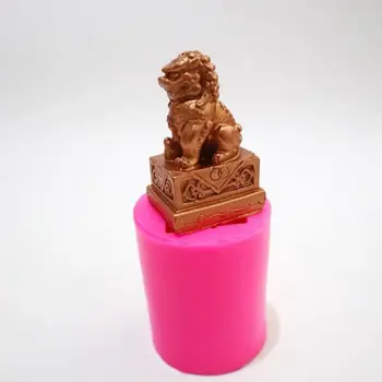 

Stone Lion Sentinel Animal Statue Resin Mold Wax Soap Clay Fondant Silicone Mold