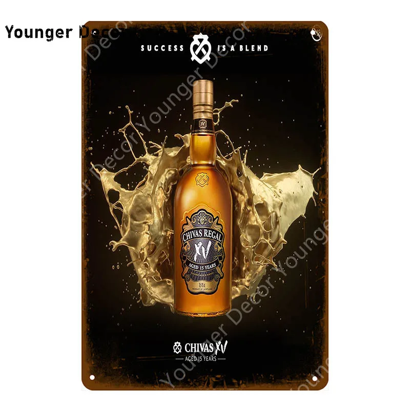 Классический пивной Chivas Regal металлические жестяные вывески винтажные напитки виски декоративный плакат настенный стикер Паб Бар Клуб домашний декор YI-190