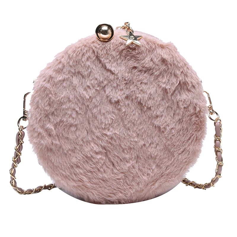 

iVog New Arrival Everyday Female Small Fur Shoulder Messenger Handbag cc Geometric Clutch Hand Bags for Women 2019