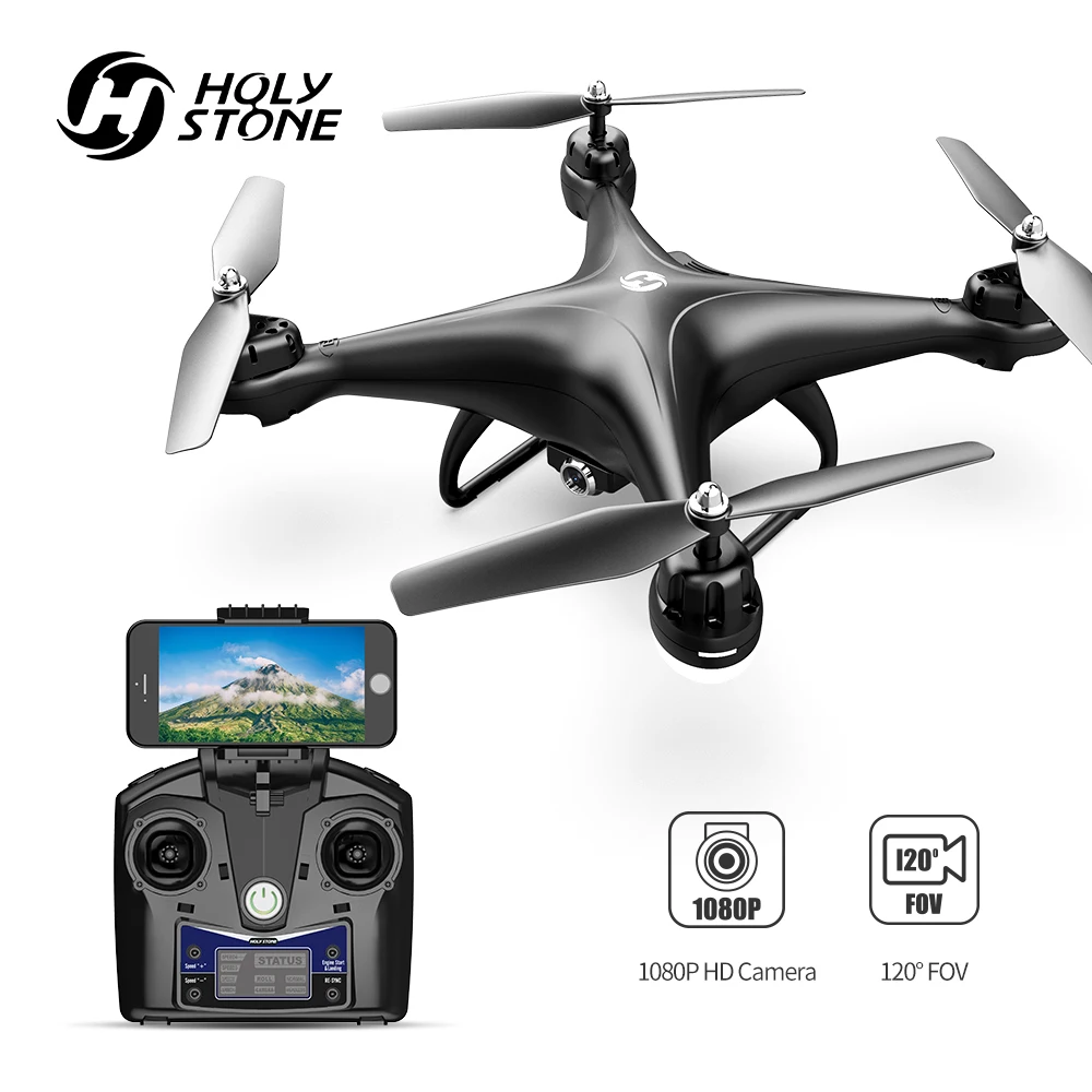 Дрон Holy Stone HS110D FPV RC с 1080P HD камерой видео в режиме реального времени 120 °