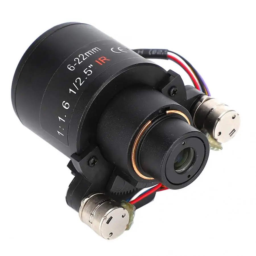 5MP Camera Lens 6 22mm Motorized Zoom M14 Mount Security Surveillance