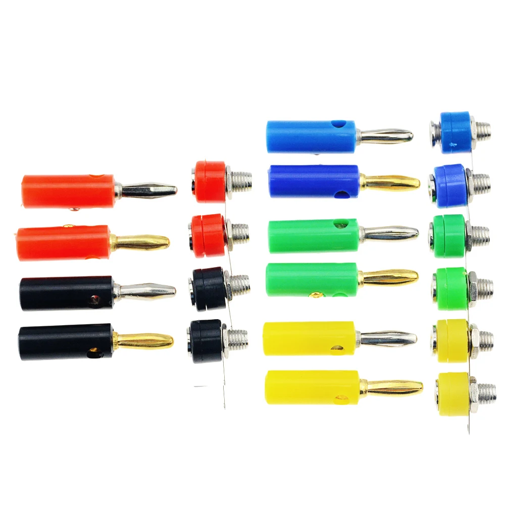 

10 set Male + Female 4mm Banana Plug To Insert Connector Banana Pin DIY Model Parts Terminal Plug Socket
