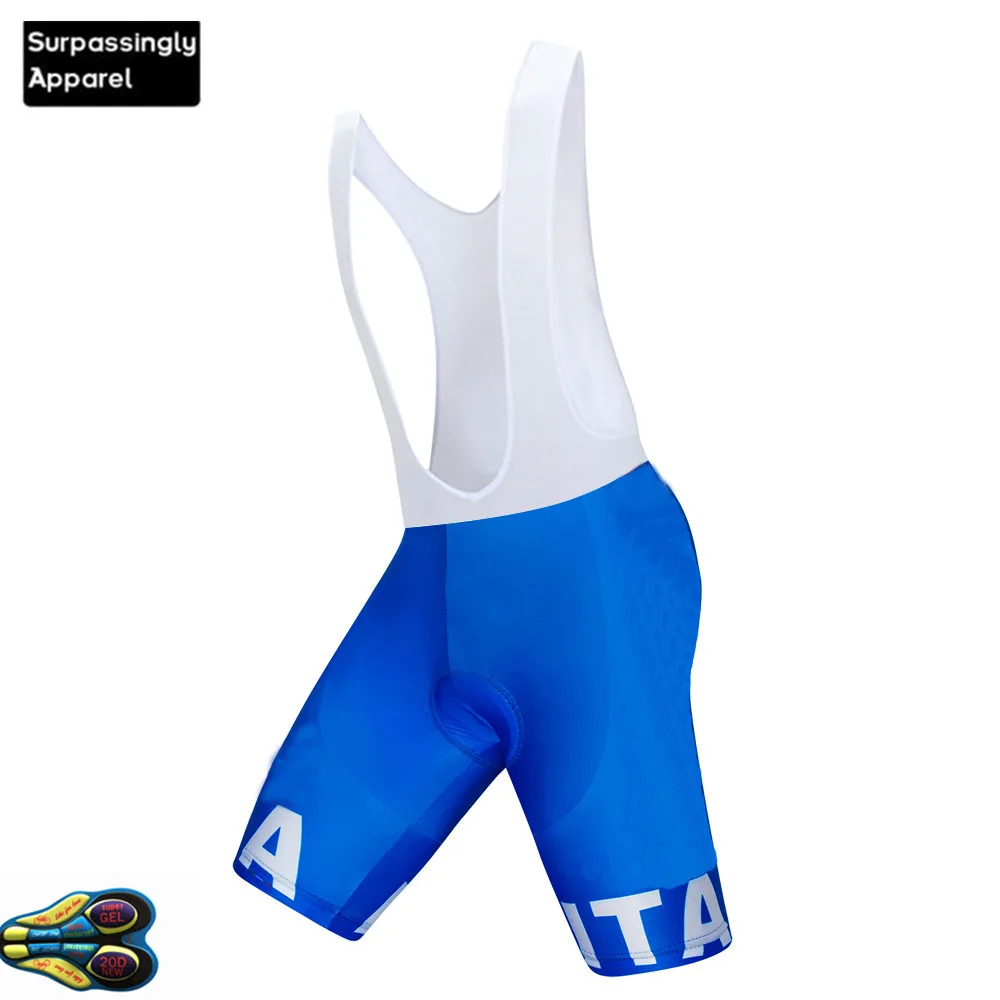 20D Gel Pad 6XL Pro UCI Team ITALIA летние шорты-комбинезон с для велоспорта Coolmax 20D гелевая накладка на велосипед, слюнявчик Mtb Ropa Ciclismo, влагоотводящие штаны - Цвет: 20D Gel Pad