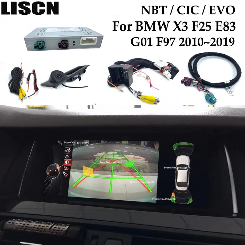 Интерфейс передней и задней камеры для BMW X3 F25 E83 G01 F97 2010 ~ 2019 NBT CIC EVO OME обновление