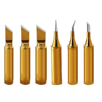 

Gold Color Lead-Free Soldering Iron Tip Internal Heating Replacement for 936 Solder Stations X4YD