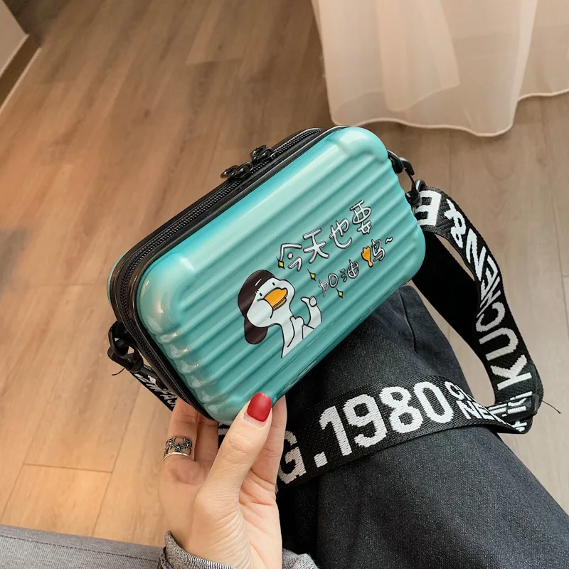 

2019 New Style Hard Case PVC la gan xiang zi Printed Cute Cartoon Shoulder WOMEN'S Bag