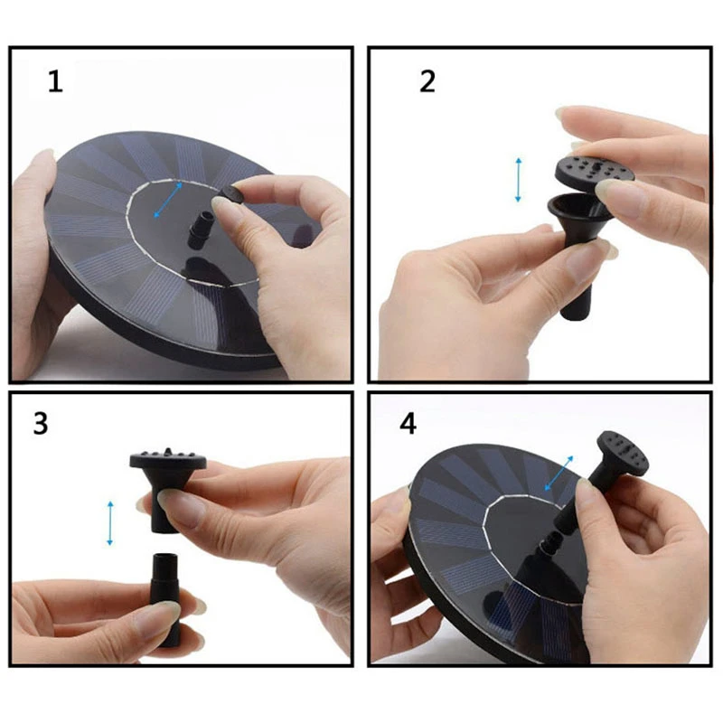 7V-Solar-Fountain-Watering-Kit-Power-Solar-Pump-Pool-Pond-Submersible-Waterfall-Floating-Solar-Panel-Water.jpg 7 V Napenergia Szökőkút Öntözőkészlet Power -Medence Tó Mergyelhető Vízesés Úszó Napelemes Vízkút Kerthez - Image 4