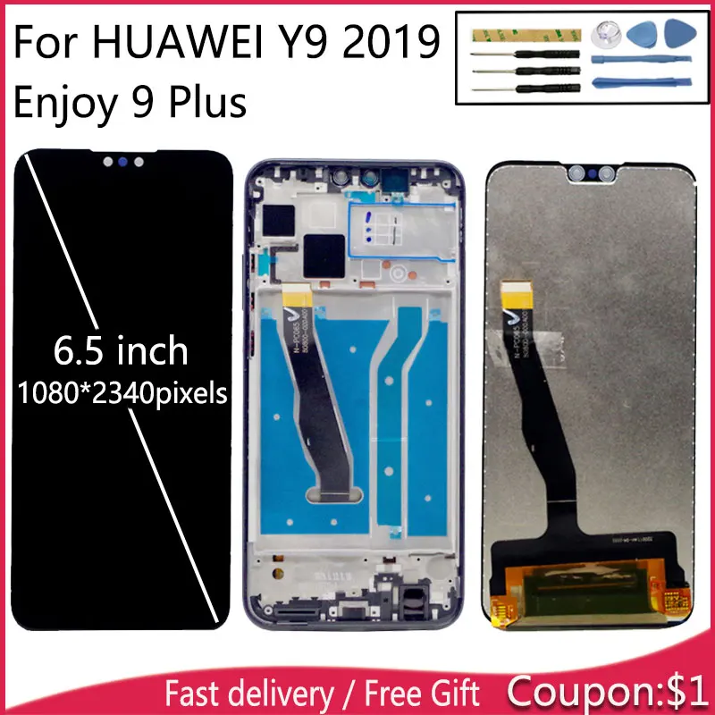 

2340*1080 10-Touch Original LCD For HUAWEI Y9 2019 Lcd With Frame Display Screen For HUAWEI Y9 2019 Screen JKM-LX1 JKM-LX2 LX3
