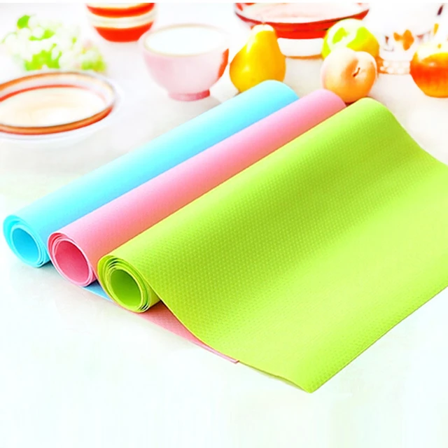 Reusable Transparent Kitchen Table Waterproof Oil Oroof Pad Drawer Liner  Anti-Slip Stickers Touch Tissue Shelf