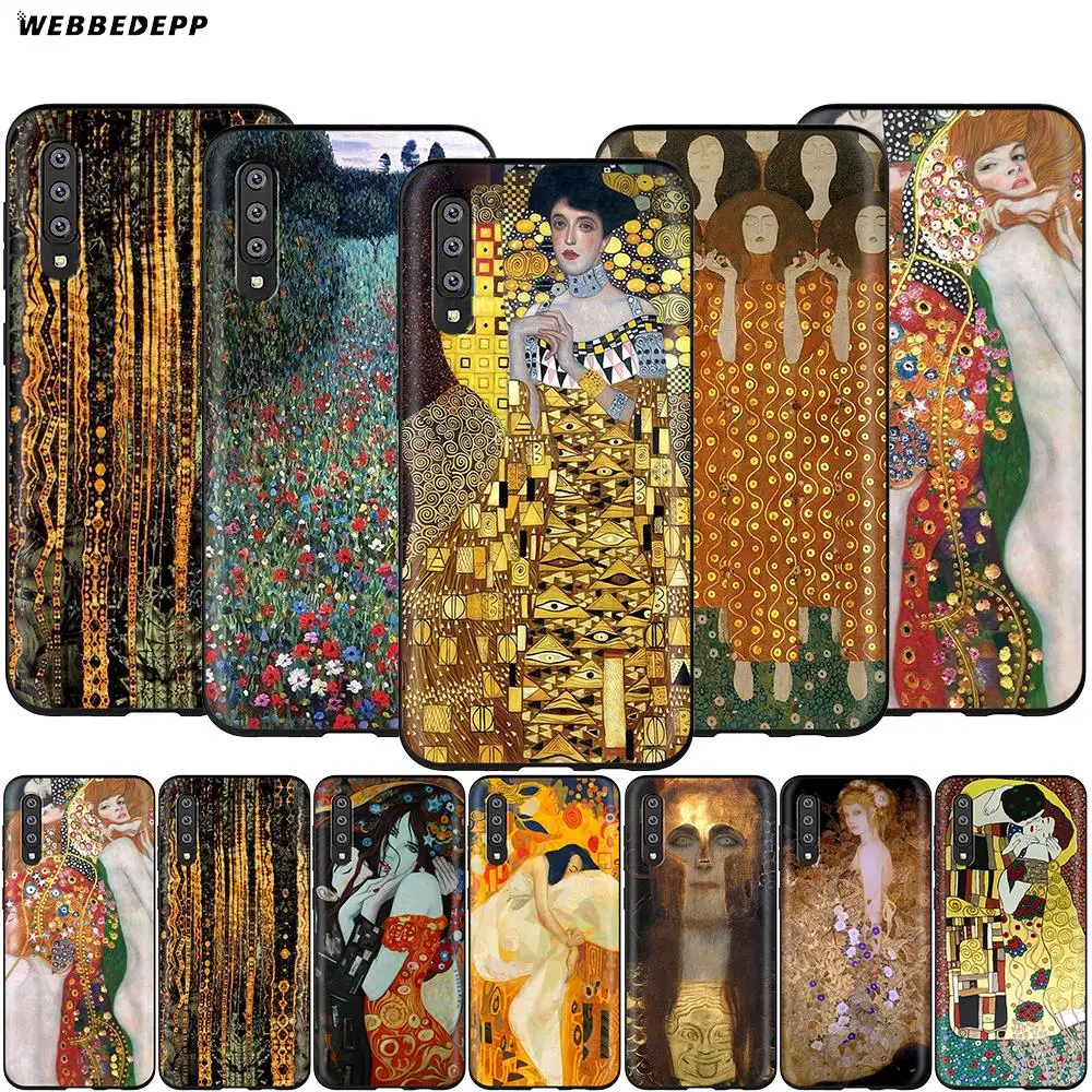 Webbedepp Gustav Klimt чехол для Samsung Galaxy S7 S8 S9 S10 Plus Edge Note 10 8 9 A10 A20 A30 A40 A50 A60 A70|Бамперы| |