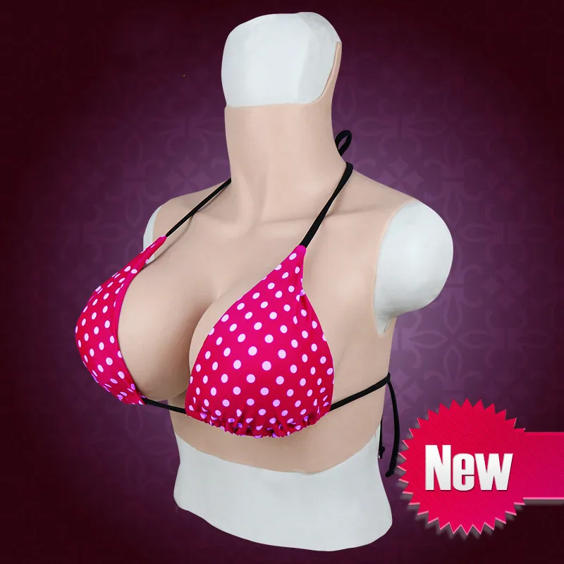 

Roanyer Transgender Silicone Fake Huge Boobs Breast Forms Crossdressing G Cup for Drag Queen Shemale Crossdresser Lingerie