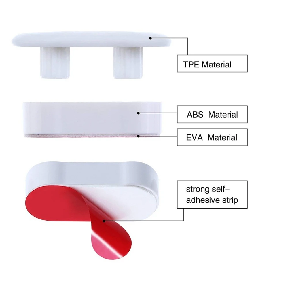 Toilet seat accessories 4Pcs Universal Strong Adhesive Toilet Seat Bumper Protection Pads Bathroom Accessories Replacement Bumpers Boost Rubber Gasket