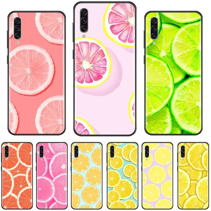Фруктовый пищевой чехол с лимоном для телефона Samsung Galaxy A 3 6 7 8 10 20 30 40 50 70 71 10S 20S 30S 50S