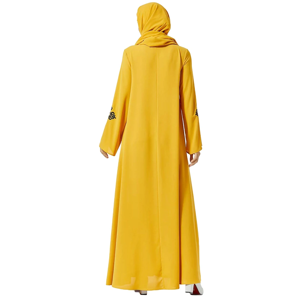 Abaya Дубай, женское макси платье, кафтан, мусульманский, длинный рукав, джилбаб, халаты с вышивкой этнические, праздничные, Коктейльные, свободная одежда, модное платье
