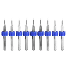 10 pçs placa de circuito de impressão pcb brocas kit carboneto de tungstênio broca aço 0.1/0.2/0.3/0.4/0.5/0.6/0.7/0.8/0.9/1.0mm para cnc
