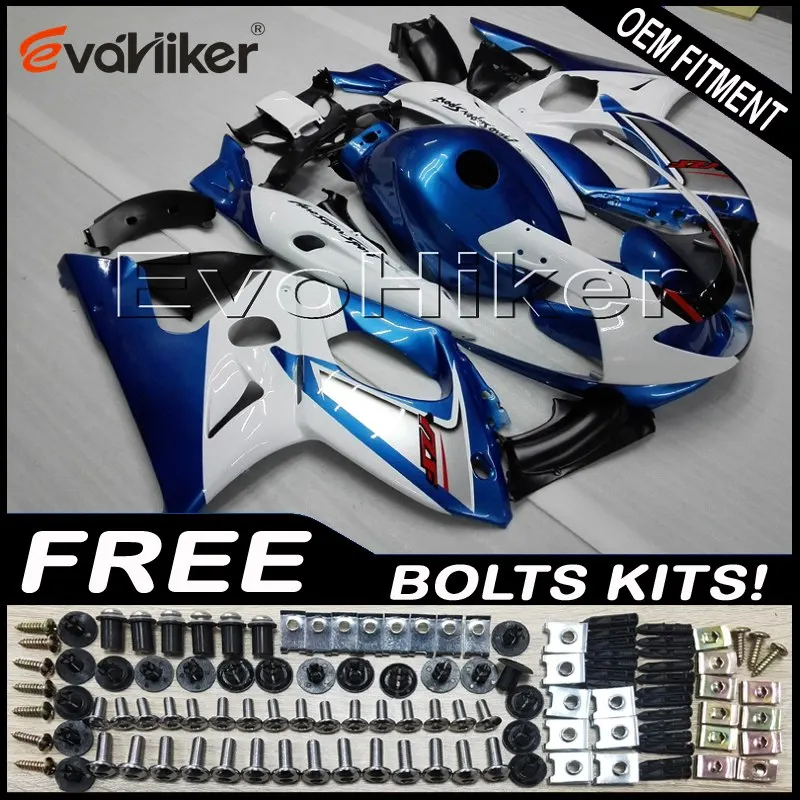 F Заказной обтекатель для кузова мотоцикла комплект YZF600R Thunderent 1997-2007 ABS Корпус мотоцикла белый черный+ подарки - Цвет: F