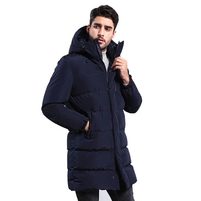 2019 Winter Merk Warme Lange Zwart Navy Parka Outdoor Jas Jas voor Vrouwen Mannen Overjas Rits Dikker Paar Kleding Plus size