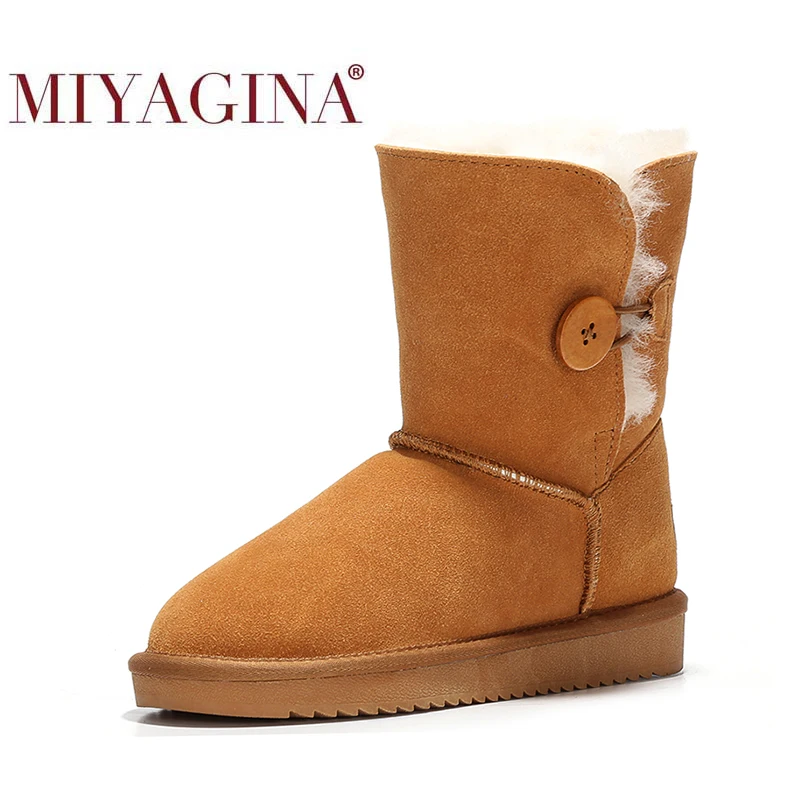 

Wholesale/Retail High Quality Women's Australia Classic Snow Boots Real Leather Natural Fur Winter Boots Brand Womens Warm Shoes