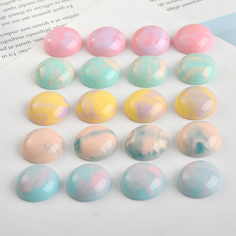 

Summer color halo color clouds effect resin round patch DIY hand-made material ear jewelry accessories