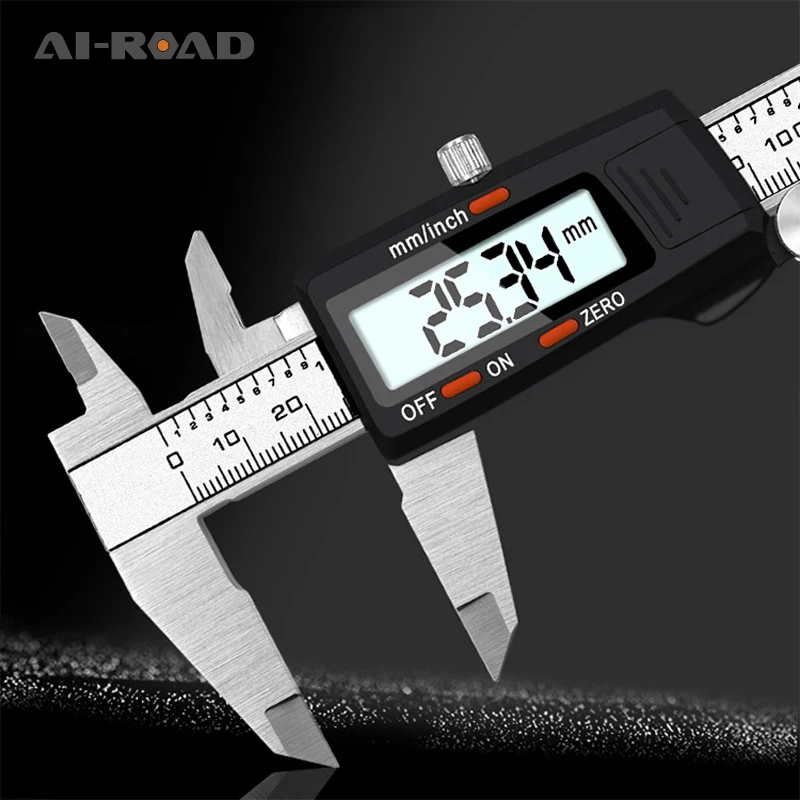 

150mm Fraction / InchStainless Steel Digital Display Caliper High Precision MicrometerDepth Measuring Tool LCD Vernier Caliper