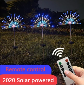 

Solar Dandelion Lights fireworks lamp outdoor waterproof solar garden light Waterproof Decoration Lamp for Barn remote control