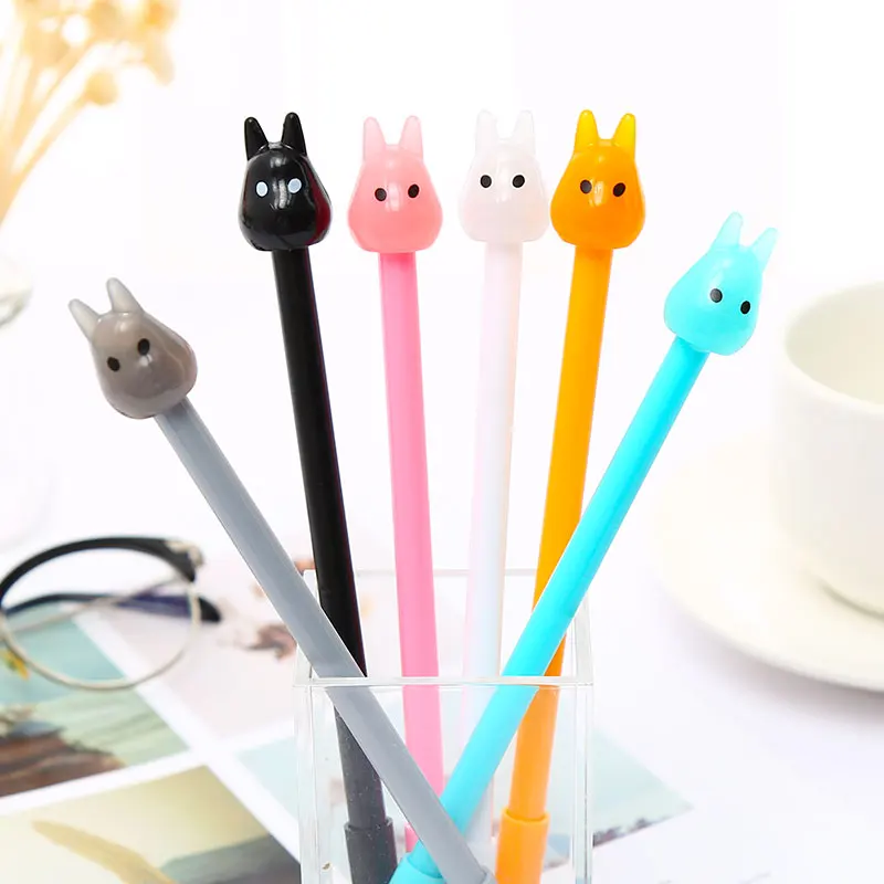 rabbit mixed 6pcs Смешанный набор милых гелевых ручек кавайный кактус панда кошка цветок Единорог Kawai Новинка офисный стационарный элемент Розовая пантера Рождественский подарок - Цвет: rabbit mixed 6pcs