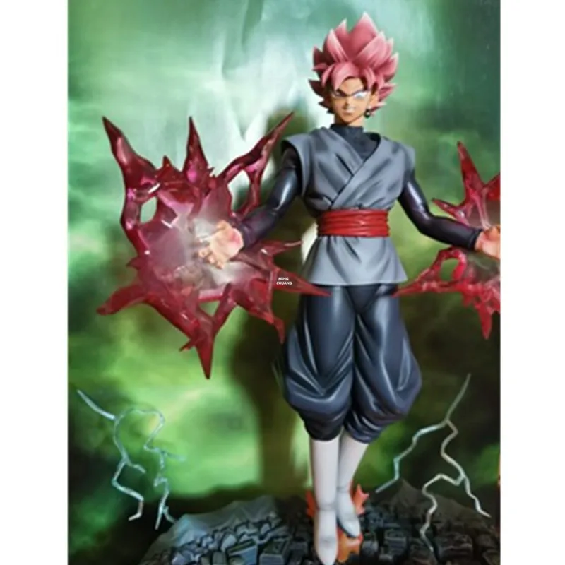 1" Аниме Жемчуг дракона Статуя Гоку черный бюст Супер Saiyan полноразмерный Портрет с светодиодный свет анимационная фигурка GK игрушечная коробка 40 см V325