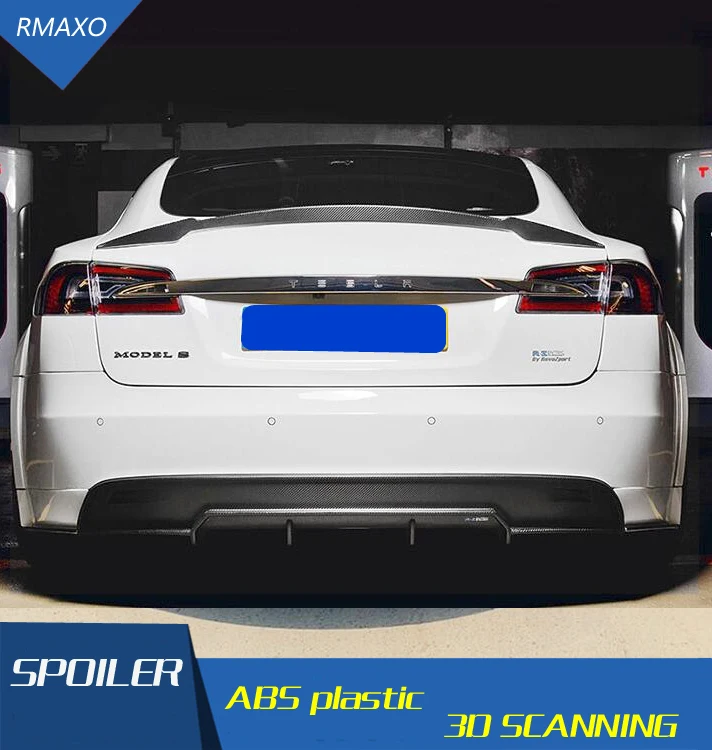 Для Tesla модель S спойлер 2012- Tesla модель S Высокое качество углеродного волокна спойлер из материала для Tesla модель s спойлер