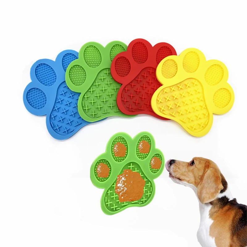 Almohadilla de silicona para lamer para perros, accesorio de baño de mascotas, esterilla de lamer alimentador lento con fuerte succión para entrenamiento de baño