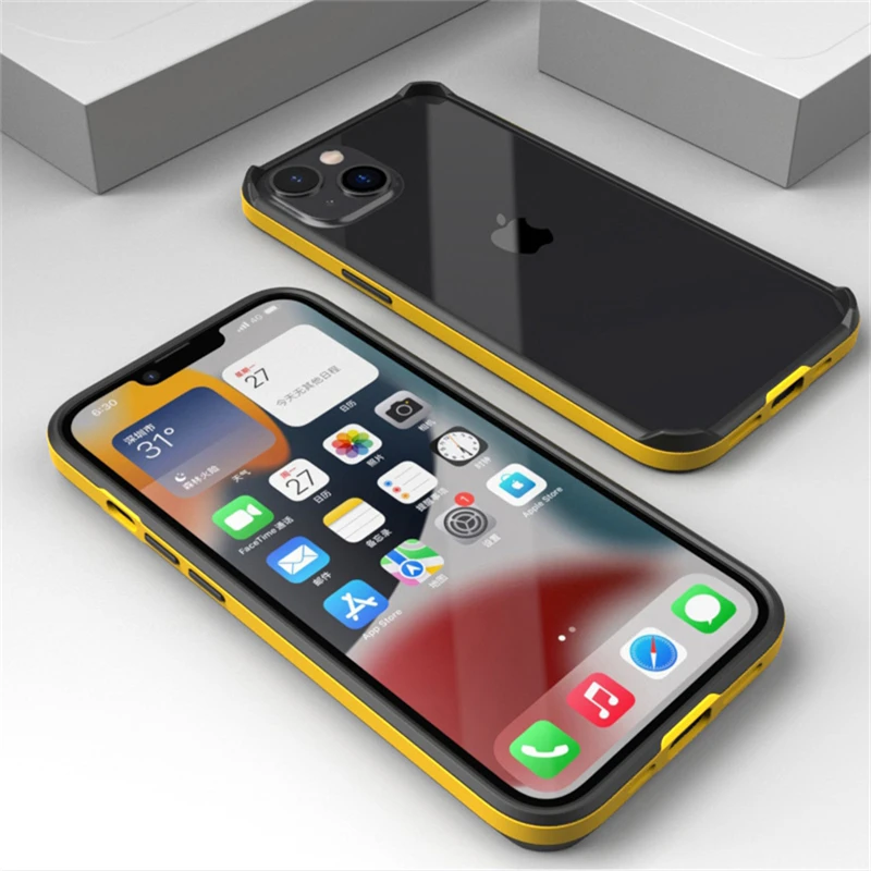 Thin Silicone Bumper For iphone 13 Pro Max 12 Mini Luxury Slim Flexible Non-Slip Anti-Knock Soft Frame Case Black Blue Red best iphone 12 pro case