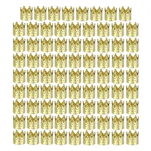 50 шт./компл. цвет серебристый, Золотой ободки для волос в виде короны с тиснением, подвязанные лентой, с объемной волной, дредлоки, для увеличения объема, бусины зажимы манжеты кольца, дредлоки, для увеличения объема, аксессуары