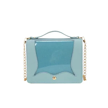 

2020 ladies fashion shoulder bag summer messenger transparent sequins PU leather ladies portable chain gift mini pouch