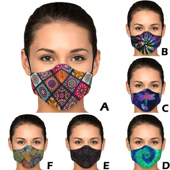 

Adult Reusable Face Masks Bohemia Style Fashion Unisex Mouth Mask Breathable windproof Masker Cycling Mondmasker mascarilla #Z
