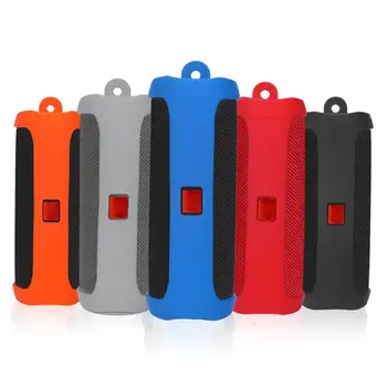 

New Silicone Protective Case Cover Skin With Carabiner for Flip 5 Portable Wireless Bluetooth Speaker qyh