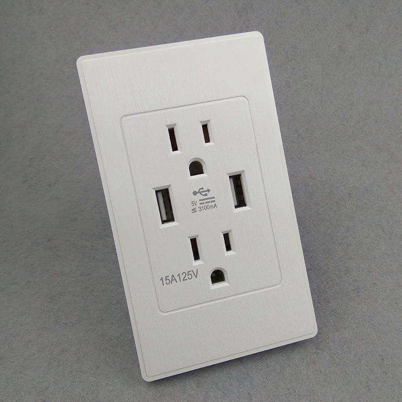 Американский двойной Usb розетка американский стандарт розетка США 3.1A Usb розетка панель США вилка