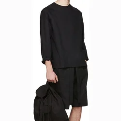 Men's stage wind niche design hairstylist fashion show original loose large size fashion belt wide leg pants clothing