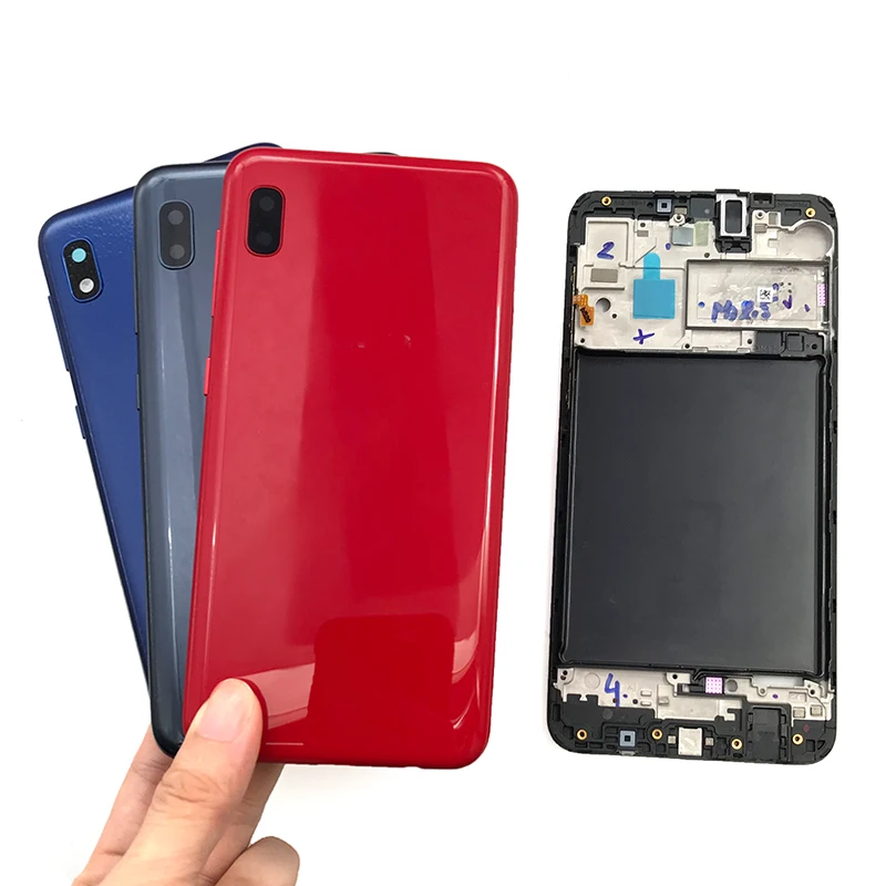 Для samsung A10 A105F задняя крышка чехол батарея задний корпус передний корпус с объективом камеры