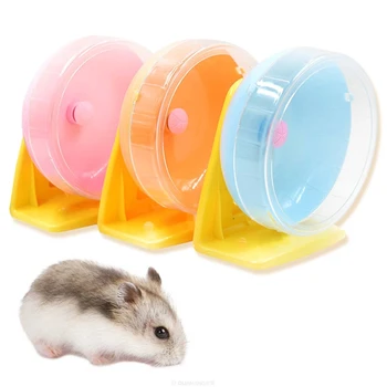 

Household Small Pet Hamster Running Wheel with Stand Running Jogging Plastic Toy