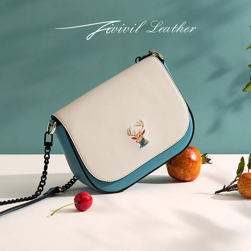 

2021 new fashion lady's small square bag chain wild western style messenger shoulder bag
