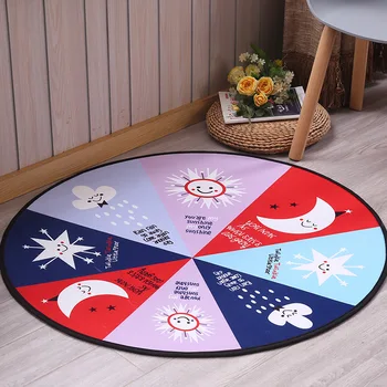 

Round Carpet Kids Room Rug Door Mat Carpets for Living Room Area Rug Carpet Bedroom Anti-Slip Floor Rug Mat Tapete Infantil Home