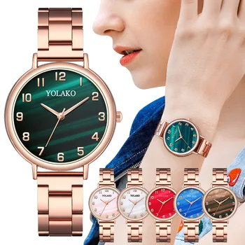 

Green Dial Watches For Women Stainless Steel Strap Bracelet Ladies Watch Men Luxury 2020 Classic Reloj Mujer Relogio Feminino